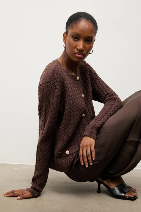 Answear.LAB cardigan culoarea maro