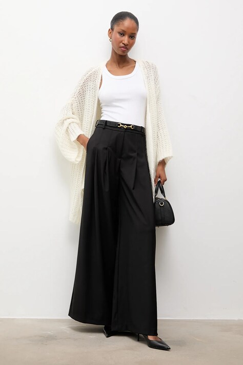 Answear.LAB kardigan z dodatkiem wełny damski kolor beżowy lekki