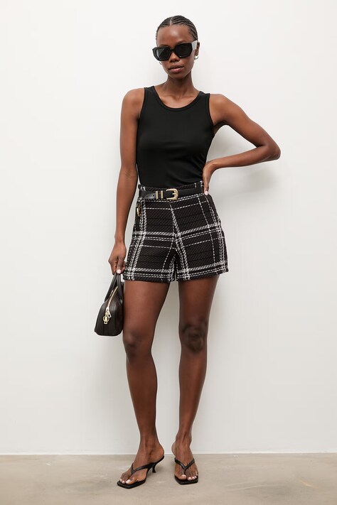 Answear.LAB szorty damskie z bawełną brązowe high waist