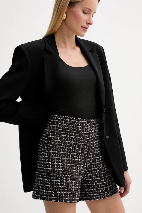 Answear.LAB szorty damskie kolor brązowy wzorzyste high waist