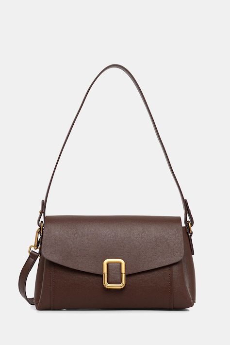 Answear.LAB torebka skórzana kolor brązowy