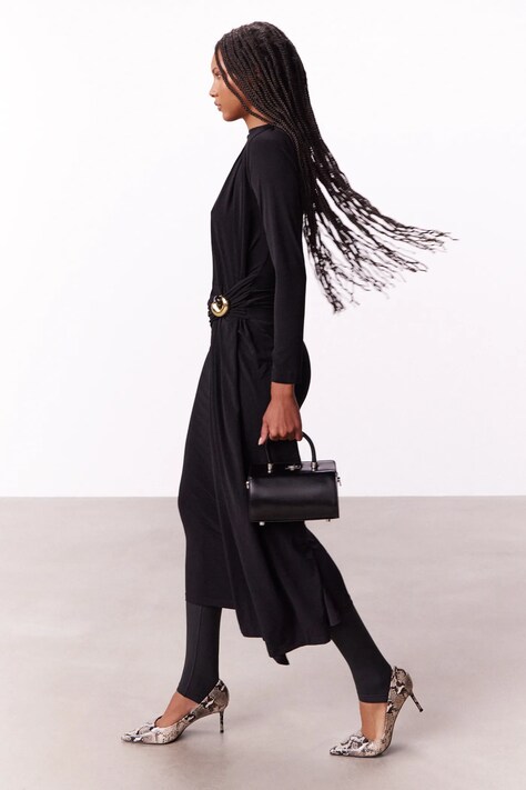 Kožená kabelka Answear.LAB čierna farba