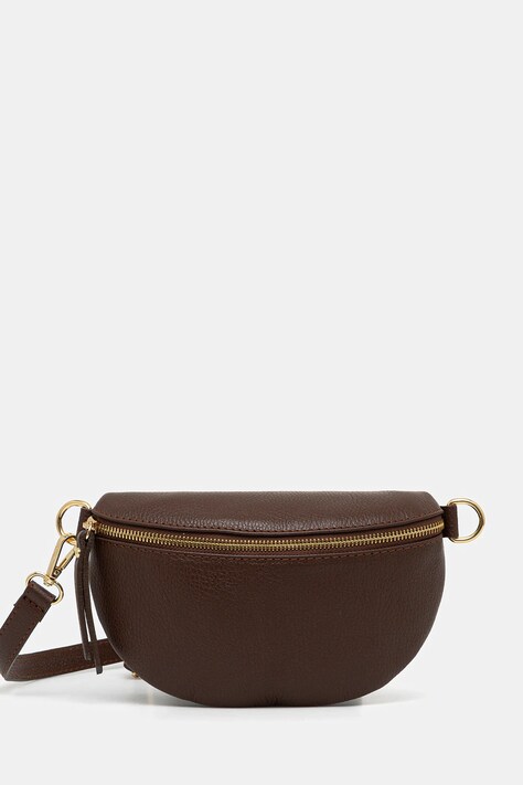 Кожаная сумка на пояс Answear.LAB цвет коричневый