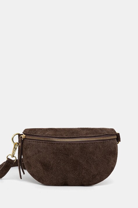 Answear Lab rinichi de piele intoarsa culoarea maro