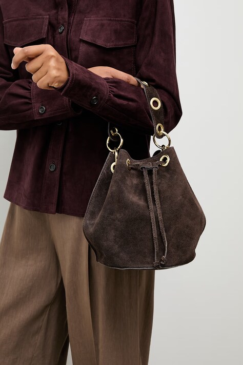 Answear Lab velúr táska barna