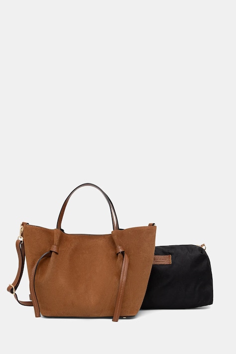 Answear.LAB torebka zamszowa kolor brązowy