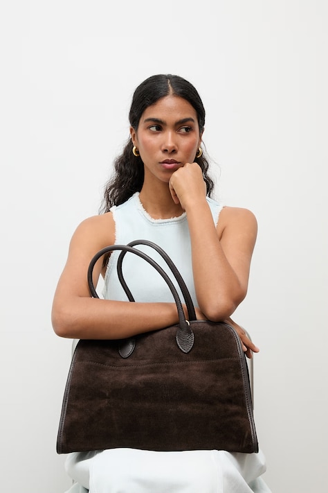 Semišová kabelka Answear.LAB hnedá farba