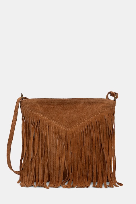 Answear.LAB torebka zamszowa kolor brązowy