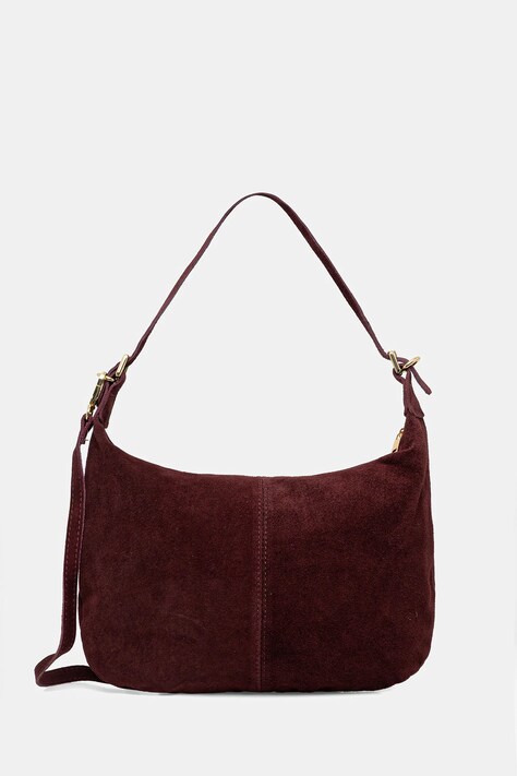 Answear.LAB torebka zamszowa kolor bordowy