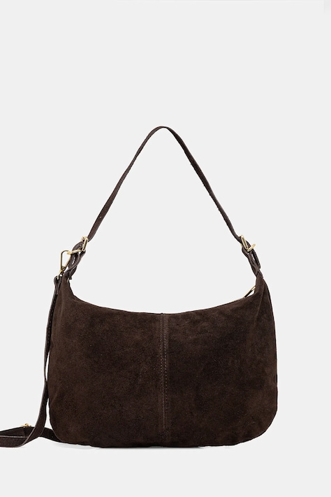 Answear.LAB torebka zamszowa kolor brązowy