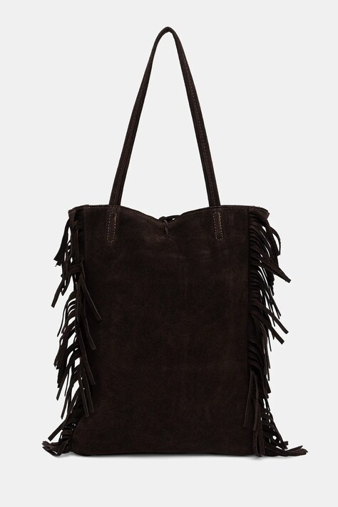 Answear.LAB torebka zamszowa kolor brązowy