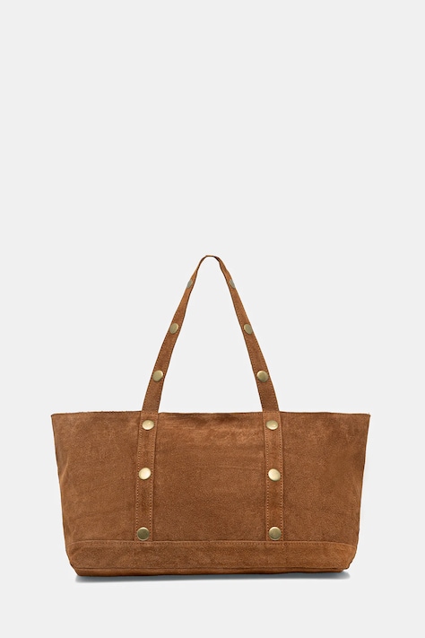 Answear.LAB torebka zamszowa kolor brązowy