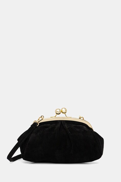 Answear.LAB kopertówka zamszowa kolor czarny