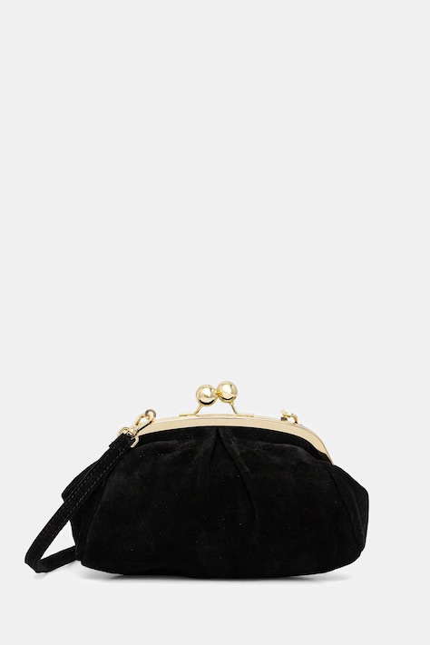 Answear.LAB kopertówka zamszowa kolor czarny