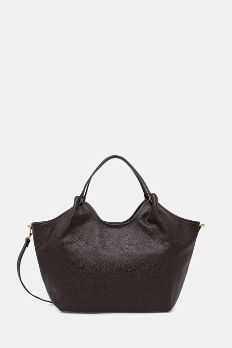 Answear.LAB torebka shopper damska skórzana brązowa