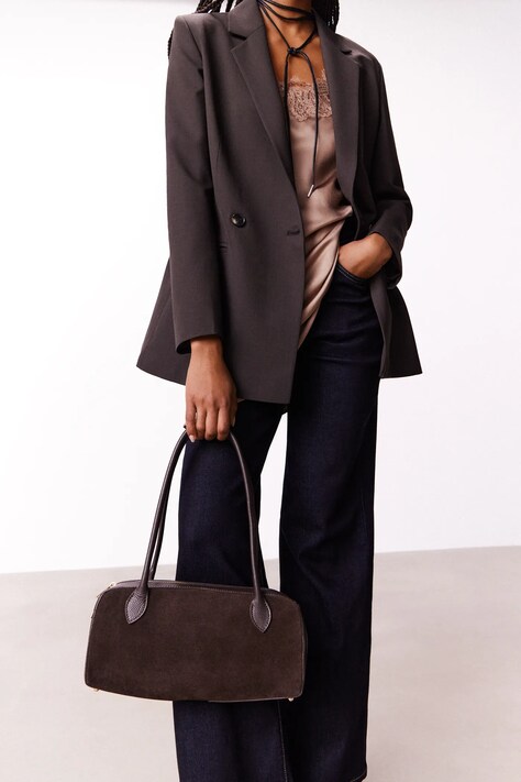 Semišová kabelka Answear.LAB hnedá farba