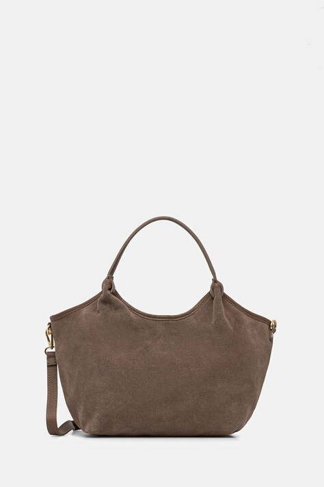 Answear.LAB torebka zamszowa kolor brązowy