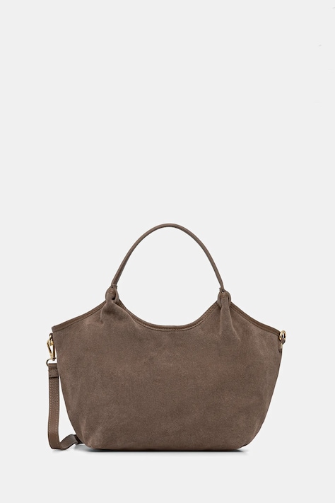 Answear.LAB torebka zamszowa kolor brązowy