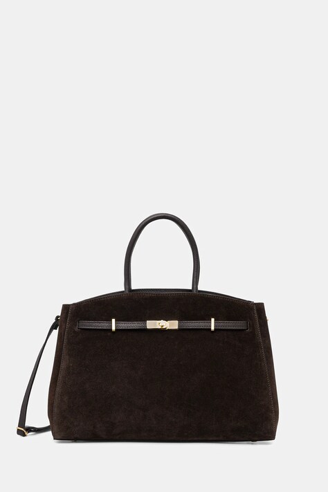 Answear.LAB torebka zamszowa kolor brązowy