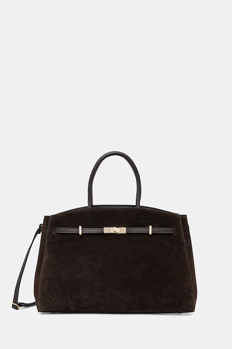 Answear.LAB torebka zamszowa kolor brązowy