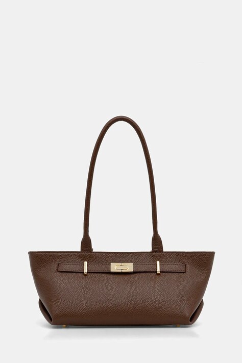 Answear.LAB torebka skórzana kolor brązowy