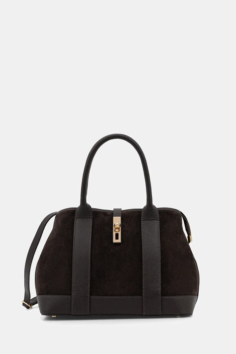 Answear.LAB torebka skórzana kolor brązowy