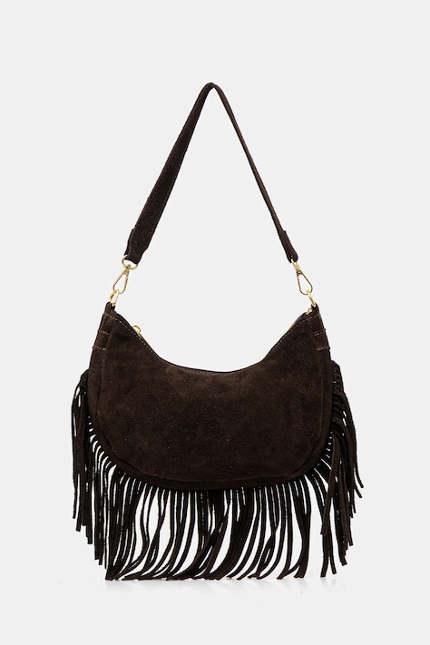 Answear.LAB torebka zamszowa kolor brązowy