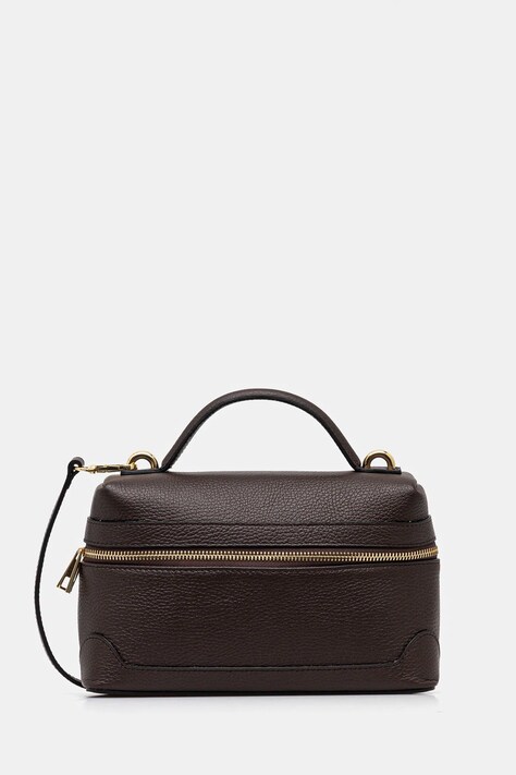 Answear.LAB torebka skórzana kolor brązowy