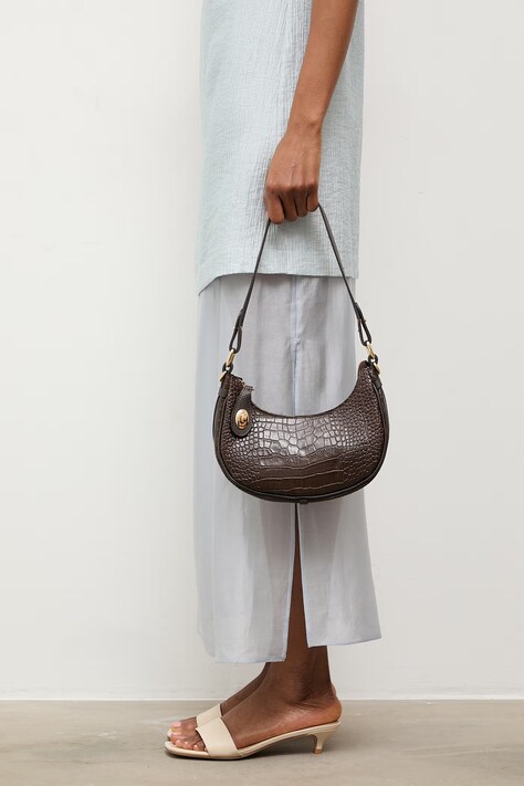 Шкіряна сумочка Answear.LAB колір коричневий