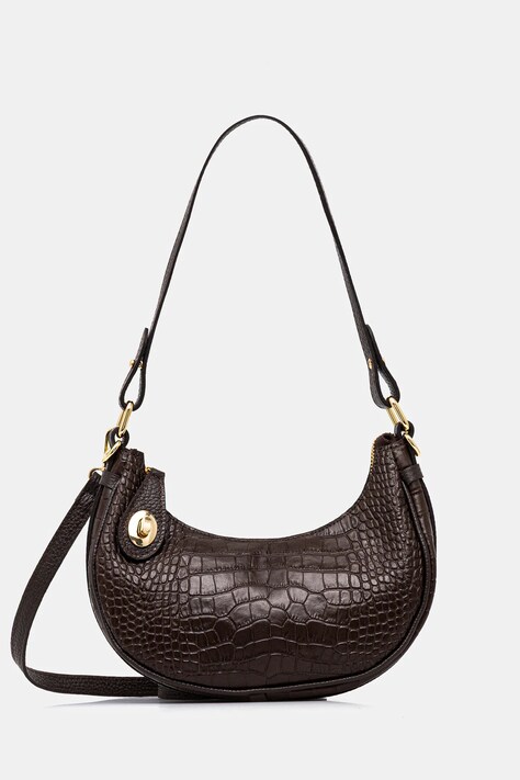 Answear.LAB torebka skórzana kolor brązowy