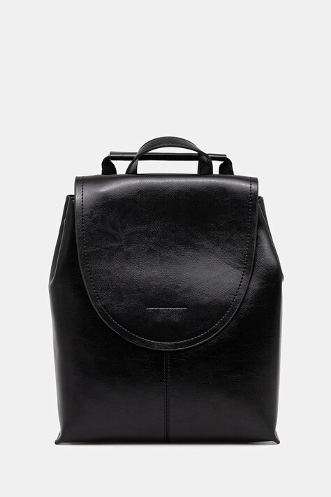 Answear.LAB plecak skórzany damski kolor czarny mały gładki
