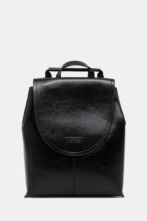 Answear.LAB plecak skórzany damski kolor czarny mały gładki