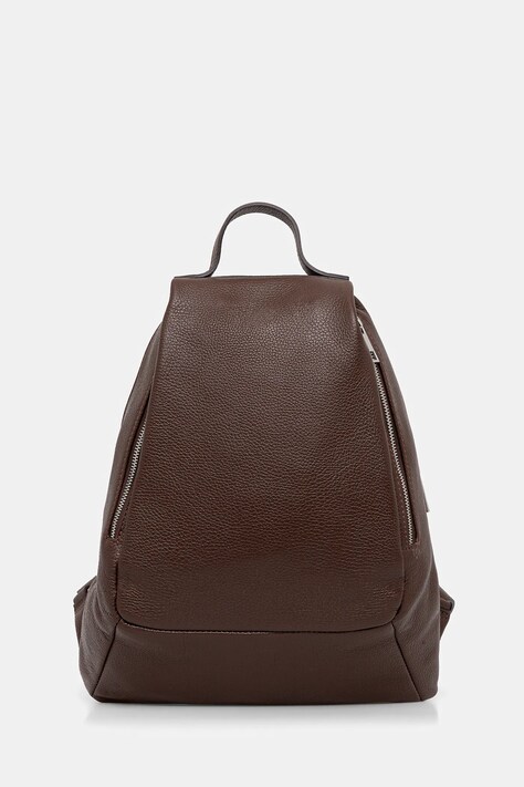 Answear.LAB plecak skórzany damski kolor brązowy mały gładki