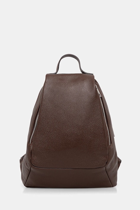 Answear.LAB plecak skórzany damski kolor brązowy mały gładki