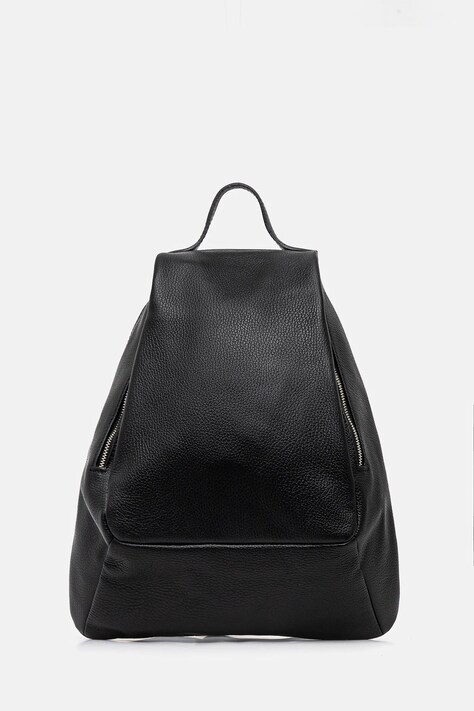 Answear.LAB plecak skórzany damski kolor czarny mały gładki