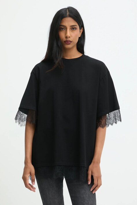 Answear.LAB t-shirt bawełniany damski kolor czarny