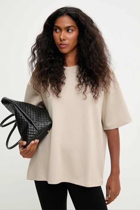 Tričko Answear.LAB dámské, béžová barva