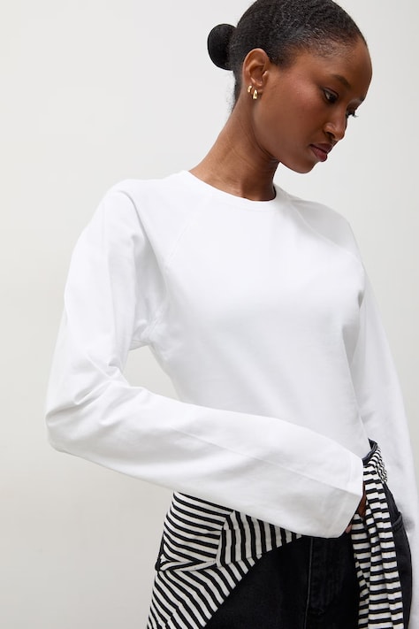 Answear.LAB Longsleeve damski bawełniany biały