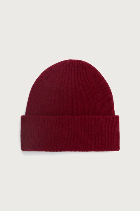 Answear.LAB Czapka beanie damska wełniana bordowa