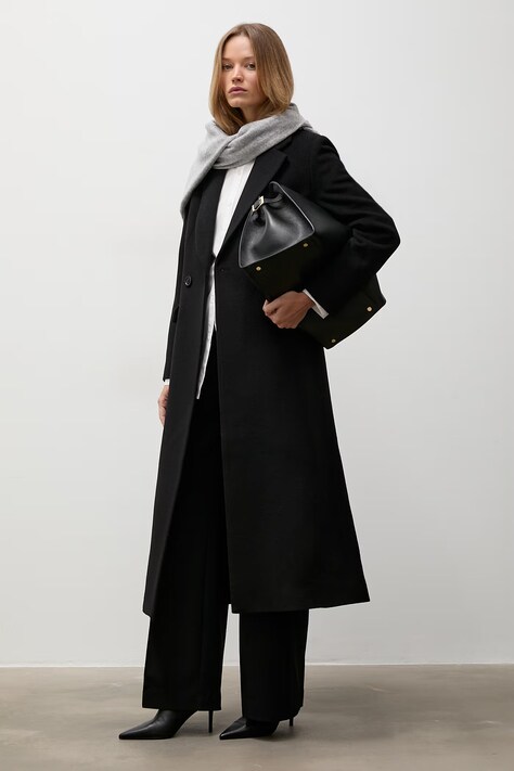 Answear.LAB Elegant pentru femei cu lână negru