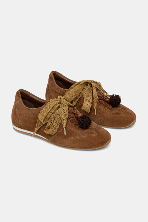 Answear.LAB sneakersy damskie zamszowe brązowe
