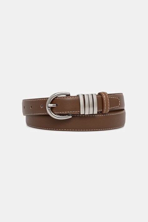 Answear.LAB pasek damski skórzany brązowy