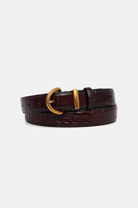 Answear.LAB pasek damski skórzany bordowy