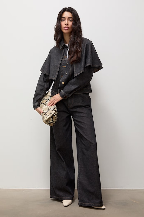 Answear.LAB Jeansy wide leg damskie czarne