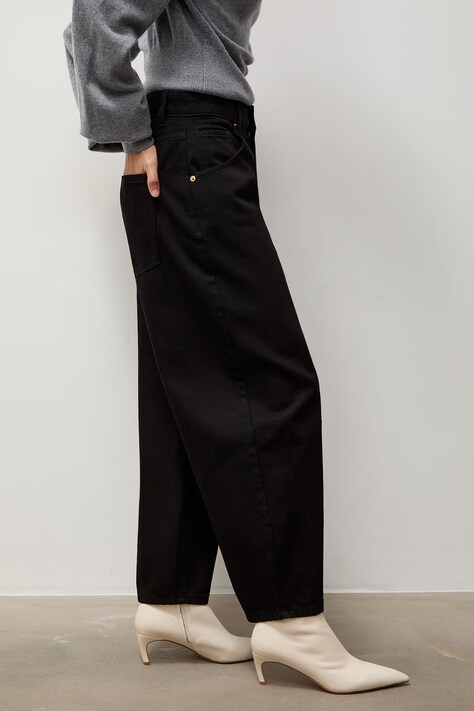 Answear.LAB Jeansy barrel damskie czarne