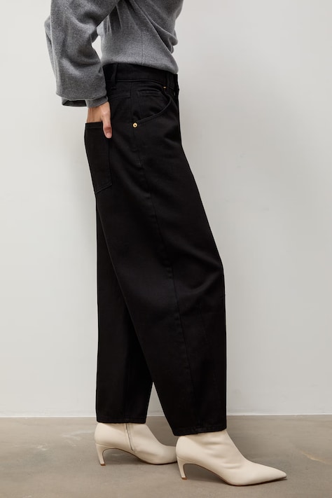 Answear.LAB Jeansy barrel damskie czarne
