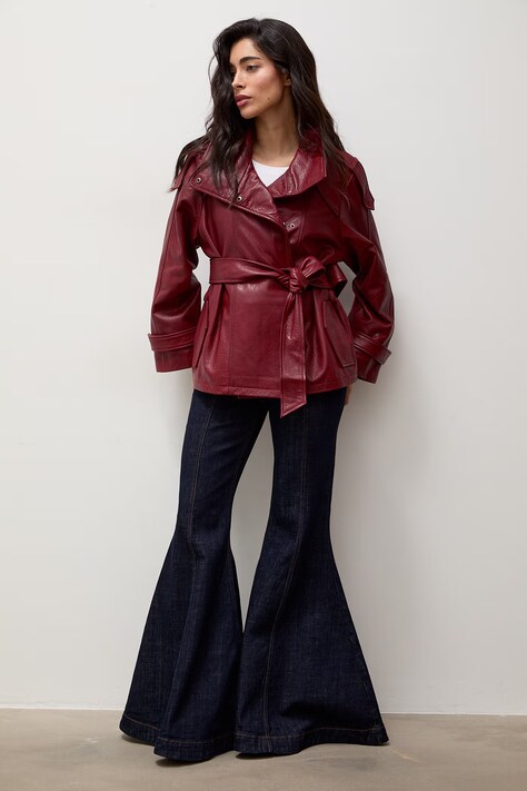 Answear.LAB Jeansy bootcut damskie granatowe