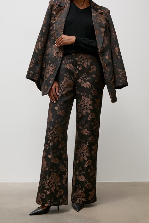 Answear.LAB spodnie straight damskie czarne high waist