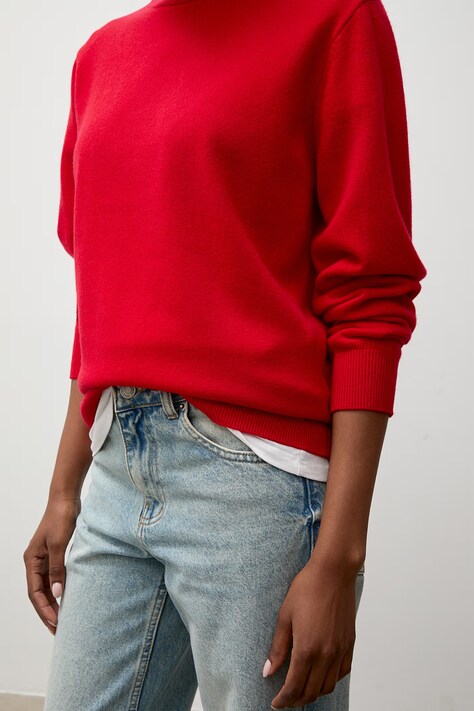 Answear.LAB sweter damski z wełny merino czerwony