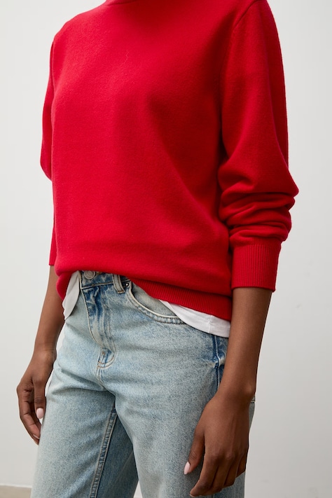 Answear.LAB sweter damski z wełny merino czerwony